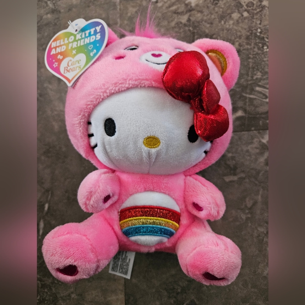 2 FOR $25 Care Bears Pink and Red Stuffed Animal Plush